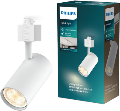 Philips LED Philips EasyLink Zilo - spot - raccord Gu10 - puissance maximale : 7W - blanc - éclairage sur rail