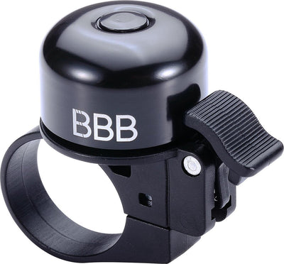 Bbb cycling bbb-11 sonnette de vélo claire et forte - aluminium - diamètres de guidon 22,2 25,4 31,8 mm - noir