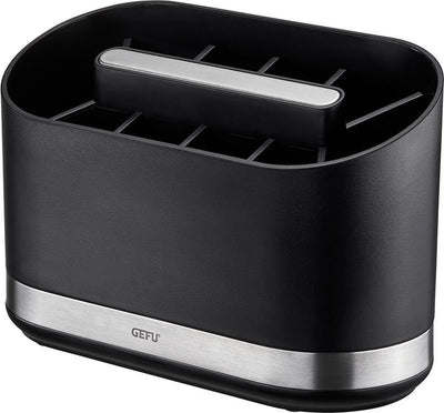 Porte-ustensiles de cuisine Gefu smartline - porte-ustensiles en acier inoxydable avec 10 compartiments - séparateur amovible - antidérapant - organisation de la cuisine