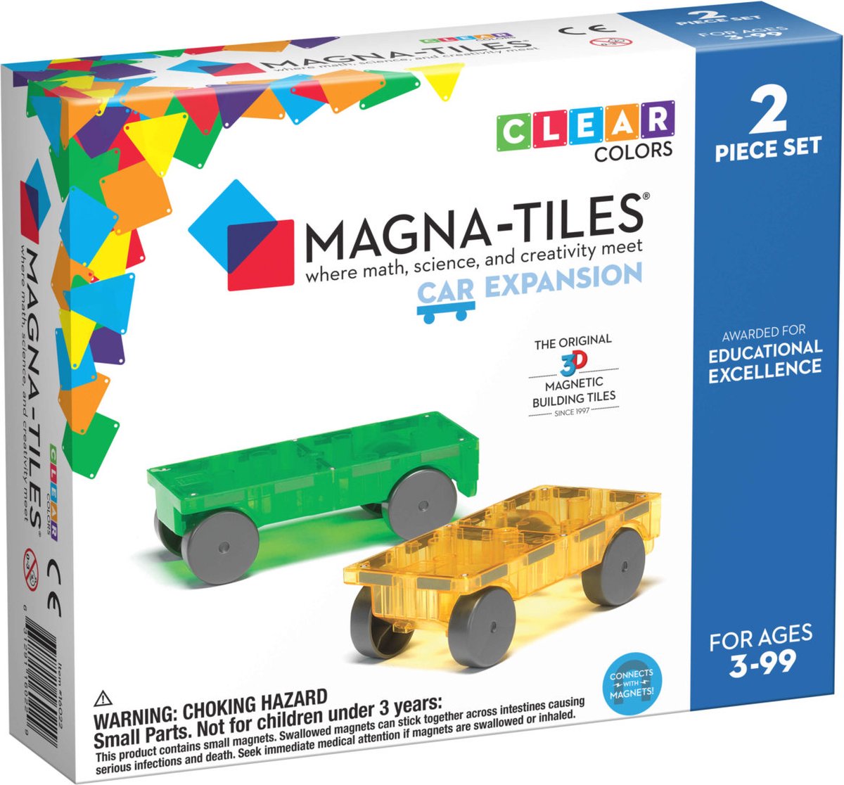 Tuiles Magna | voitures vert jaune ensemble 2 pièces