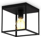 B.k.licht - plafonnier noir - décoratif - lampe industrielle - métal - raccord E27 - 22x22 cm
