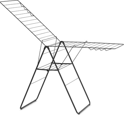 Brabantia hangon étendoir 25m - étendoir à linge pliable - noir mat