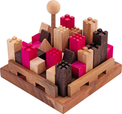 Puzzle château de Longfield – casse-tête en bois – bois d'acacia – 11 pièces – jeu de puzzle château – cœur d'ange