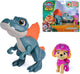 Paw Patrol - The Dino Movie - Skye Roaring Pup Pals, contient un dinosaure mobile Spinosaurus de 12,7 cm avec des sons activés et une figurine d'action Skye