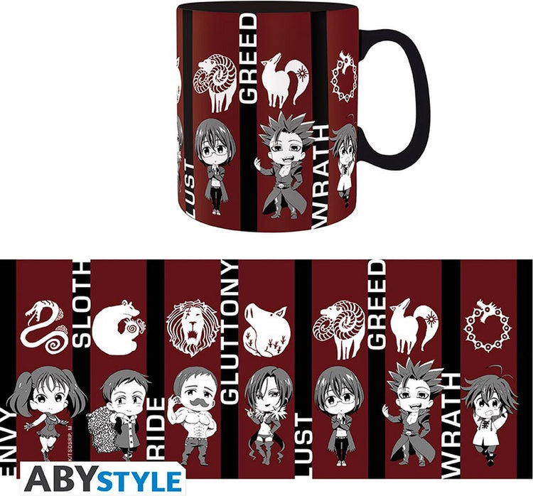 Abystyle les sept péchés capitaux - mug - 460 ml - chibi sins - mug