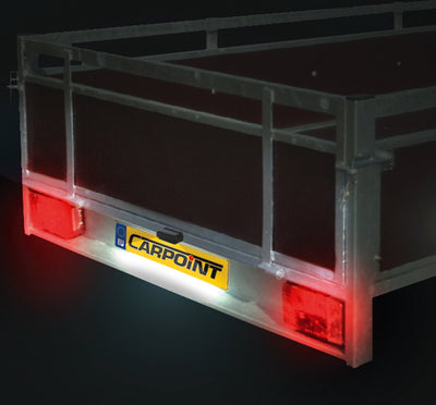 Éclairage de plaque d'immatriculation Carpoint 10-30 v LED 12 x 5 cm sous blister