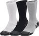 Under armour ua performance tech 3pk chaussettes de sport unisexes crew-gray - gris mod - blanc - gris jet