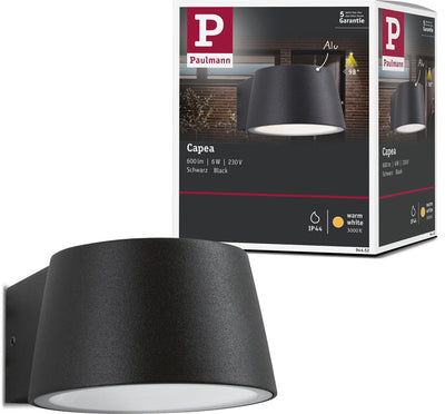 Paulmann applique murale extérieur LED capea ip44 96x128 mm 3000k 6w 500lm 230v 98° aluminium anthracite