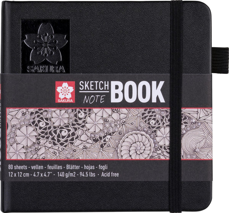 Carnet de croquis Sakura 12 x 12 cm 80 pages papier blanc crème 140g