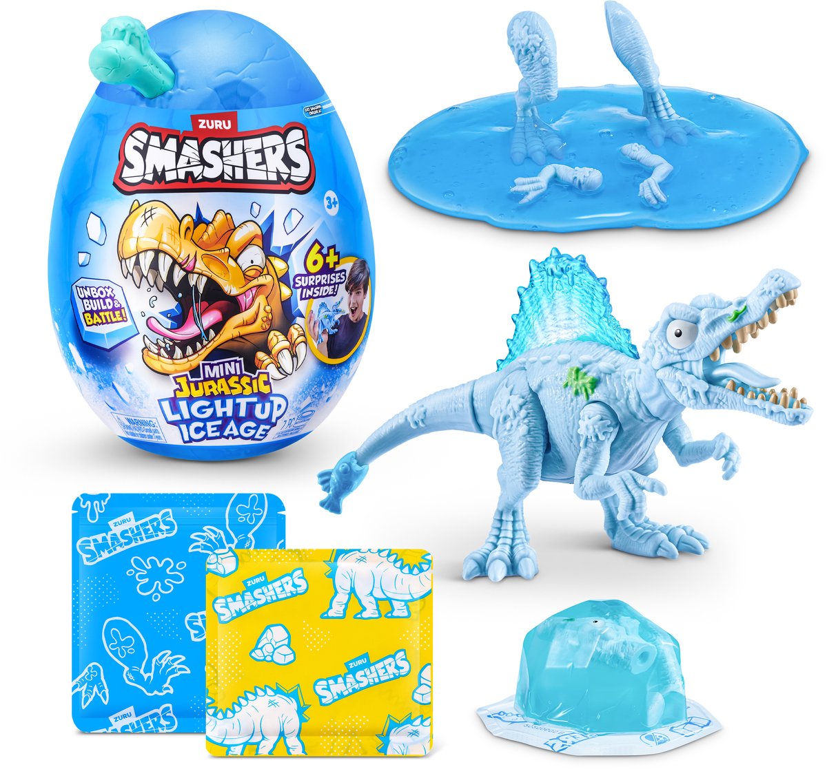 Mini œuf de l'ère glaciaire jurassique Smashers (stégosaure)