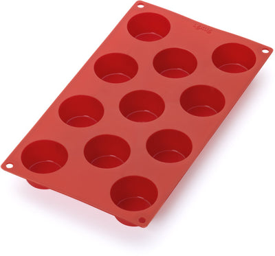 Moule Lékué 11 mini muffins - silicone - rouge