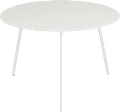 Mica decorations table d'appoint seatle pour l'extérieur - table basse ronde - table végétale et table basse - h38 x ø58 cm - métal - blanc
