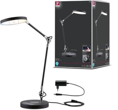 Paulmann lampe de bureau LED numis qi blanc interrupteur 1000lm 11w noir