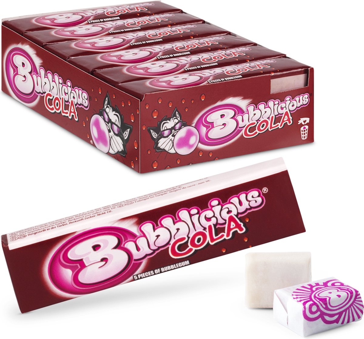 Cola pétillant - chewing-gum - 1x18 pièces