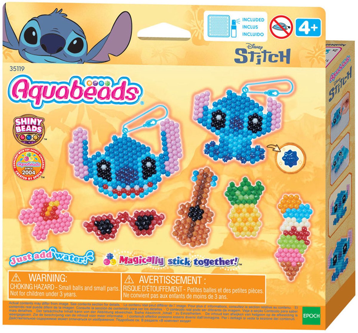 Ensemble de porte-clés Aquabeads stitch (700 perles) ensemble artisanal - perles qui collent à l'eau