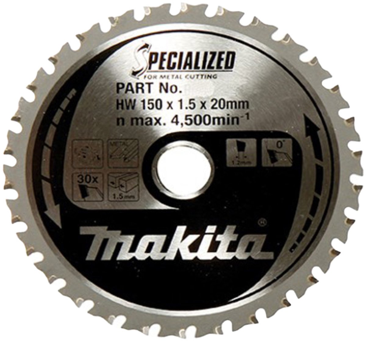 Accessoires Makita lame de scie circulaire acier | spécialisé 150x20x1.5 32t 0g - b-47036 b-47036
