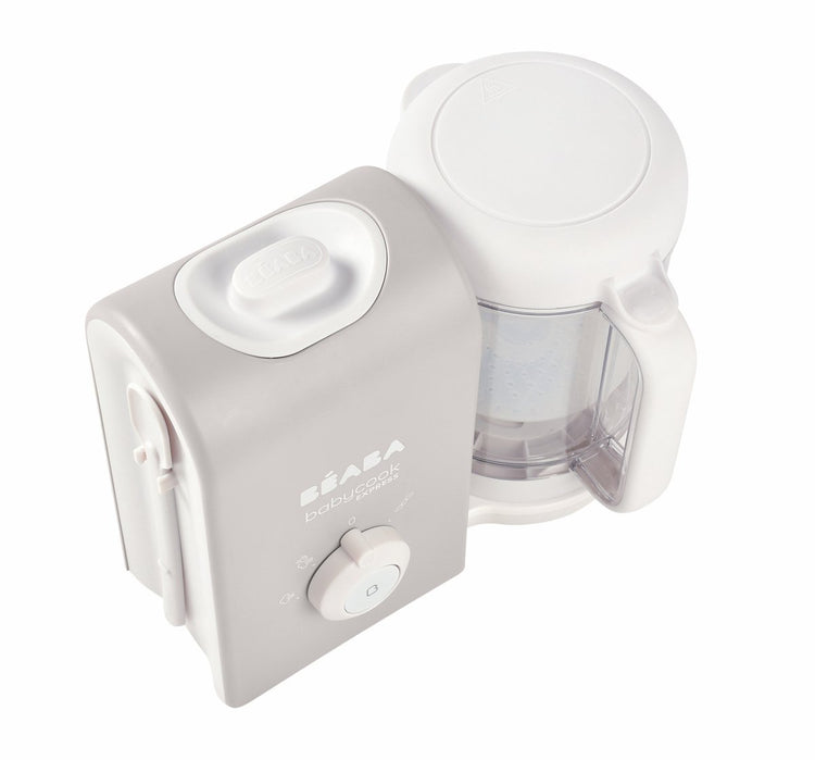 Béaba babycook express® - cuiseur vapeur 4 en 1 - robot culinaire - cuisson éco express - préparateur bébé - gris