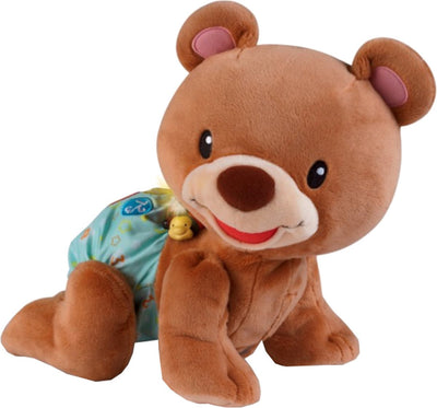 Vtech baby crawl bébé ours en cuir - jouet interactif - peluche - pour garçons et filles - cadeau - de 9 à 36 mois