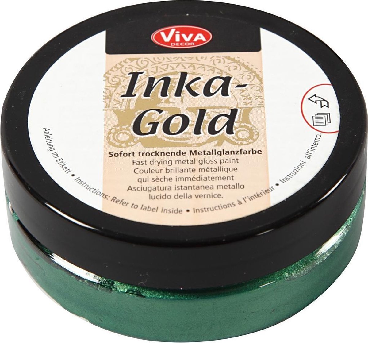 Creativ Company Inka-Gold Glosswax Emerald, 50ml