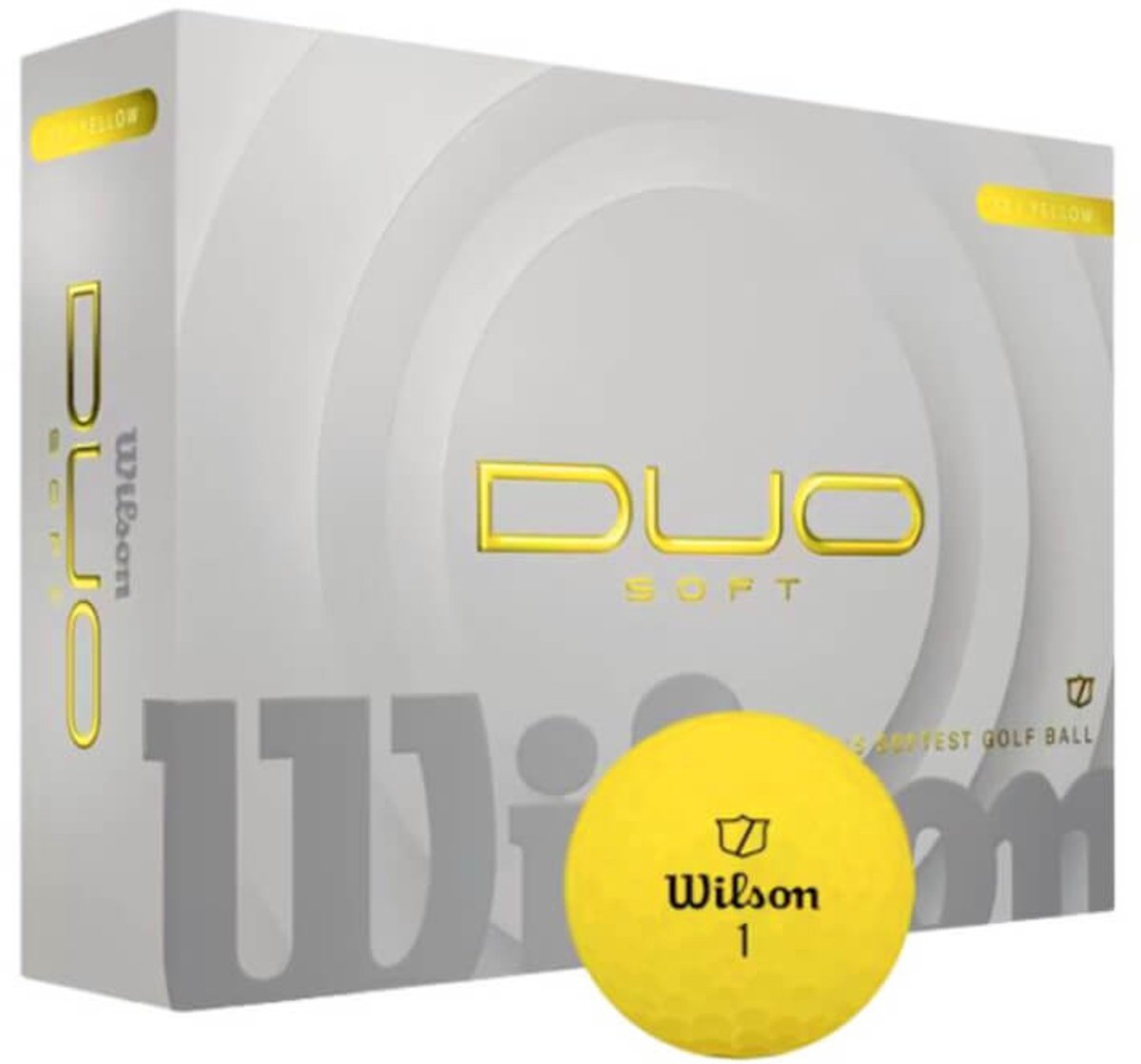 Balles de golf souples Wilson duo 2025 - jaunes - 12 pièces