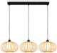 Briloner - rotti - lampe suspendue, 120 cm, 3x e27, max. 10w, couleur bois