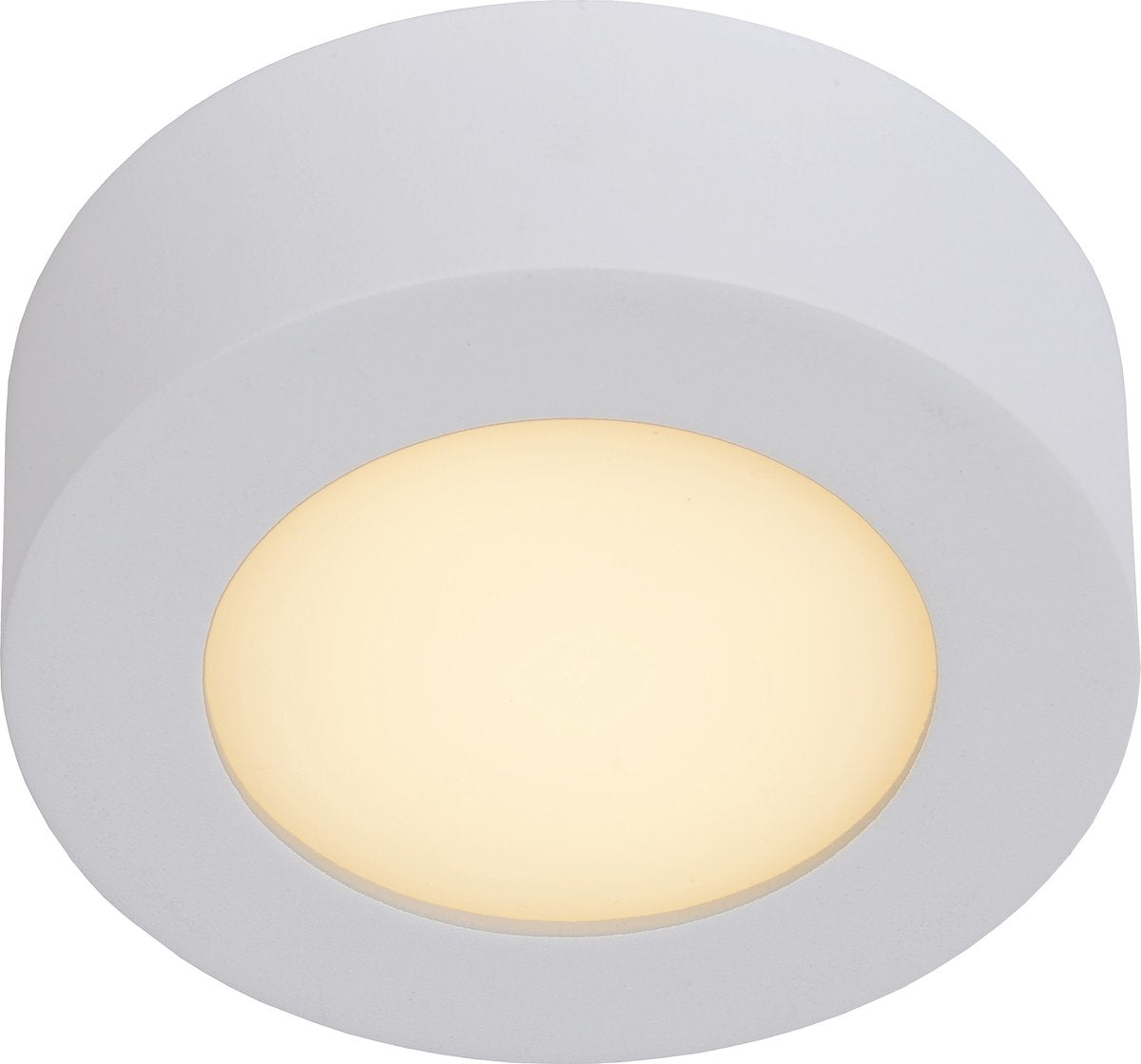 Lucide brice-led - plafonnier (plafonnier) salle de bain - ø 11,7 cm - led dimmable - 1x8w 3000k - ip44 - blanc