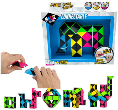 Pack de 4 puzzles magiques connectables