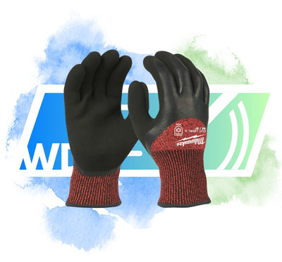 Milwaukee coupe d'hiver classe 3 gants de travail trempés gants d'hiver niveau de coupe 3-xl 10 -1pc - 4932471349
