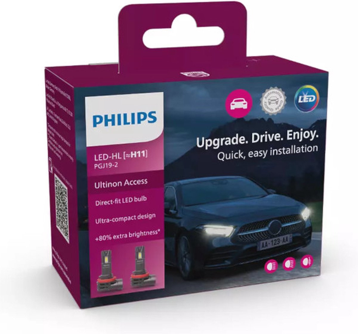 Philips Ultinon Access LED H11 ensemble 11362u2500cx