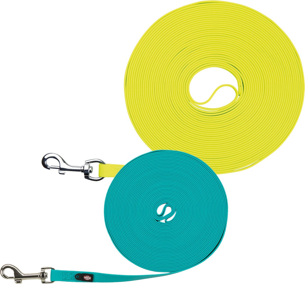 Trixie easy life câble de remorquage 13mm jaune fluo - laisse pour chien - 5 m