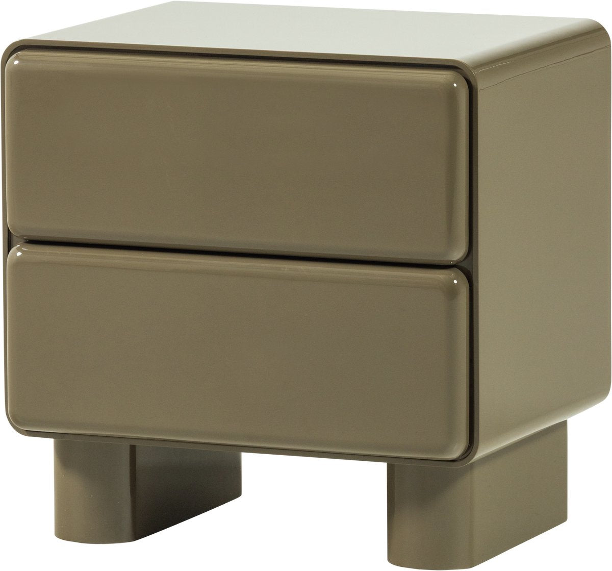 Table de chevet Woood Lustra - bois - vert brillant - 43x57x57