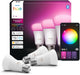 Lampe Philips Hue smart LED A60 - lumière blanche et colorée - culot E27 - 810 lumens - 3 pièces