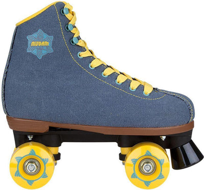 Patins à roulettes rétro Nijdam - denim rebel - denim bleu jaune - taille 39