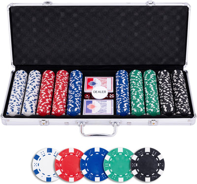 Set de poker en coffret argent - 500 jetons 11,5gr.