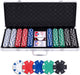 Set de poker en coffret argent - 500 jetons 11,5gr.