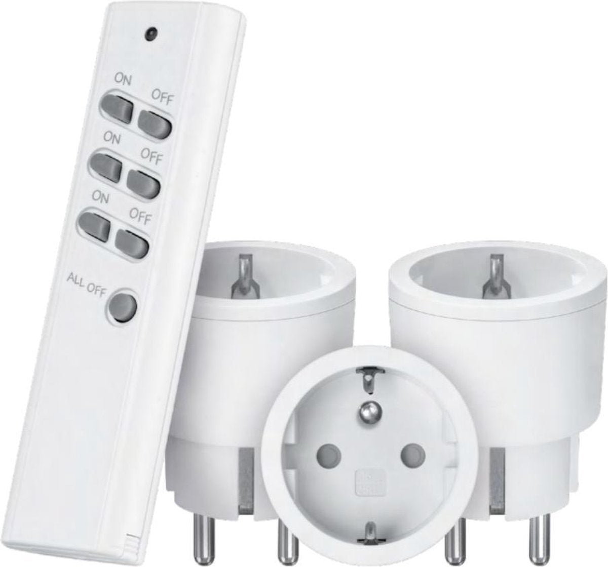 Kit de démarrage Click On Click Off - 3 interrupteurs avec télécommande - convient uniquement pour la Belgique