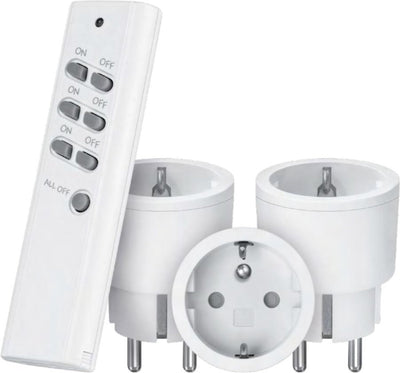 Kit de démarrage Click On Click Off - 3 interrupteurs avec télécommande - convient uniquement pour la Belgique