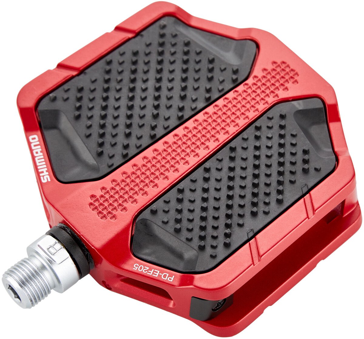 Pédales à plateforme Shimano PD-EF205, rouges