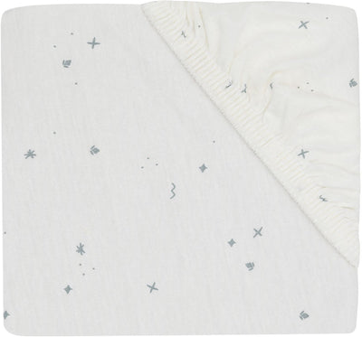 Jollein bébé - drap housse jersey 70 75x140 150cm - lit bébé - coton doux - vert d'eau scintillant