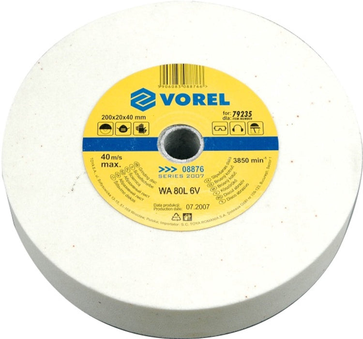 Série Vorel - pierre à aiguiser fine - 200 mm - épaisseur 20 mm - diamètre intérieur 40 mm