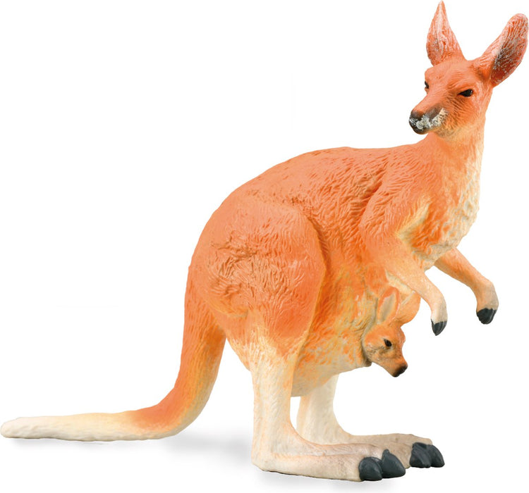Figurine Collecta - kangourou rouge - (l) - animaux sauvages - peint à la main - miniature
