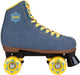 Patins à roulettes rétro Nijdam - denim rebel - denim bleu jaune - taille 40