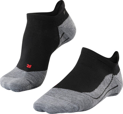Falke tk5 chaussettes de marche invisibles anti-ampoules en laine fine matière fonctionnelle hommes noir - taille 44-45