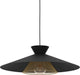 Lampe à suspension Eglo grizedale - e27 - ø 50 cm - noir|or - acier