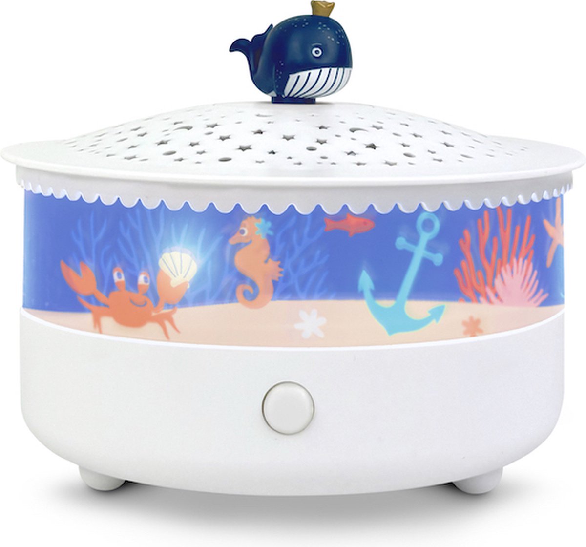 Trousselier projecteur d'étoiles océan avec capteur de musique et de cris - ciel étoilé enchanteur pour votre tout-petit, arrêt automatique et câble USB inclus