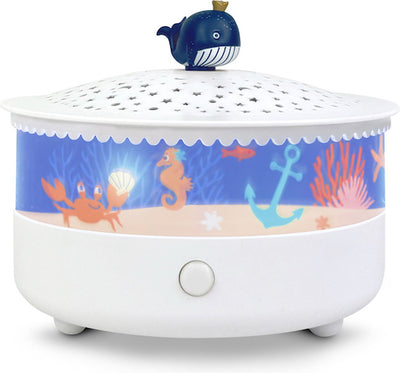 Trousselier projecteur d'étoiles océan avec capteur de musique et de cris - ciel étoilé enchanteur pour votre tout-petit, arrêt automatique et câble USB inclus
