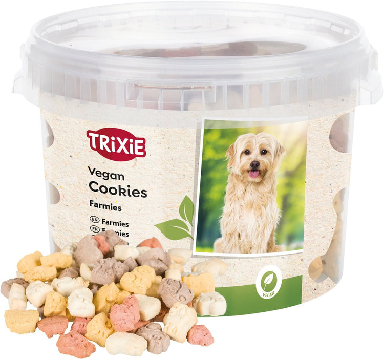 Snacks pour chiens Trixie - Fermes de collations croustillantes aux biscuits - 1,3 kg dans un seau refermable