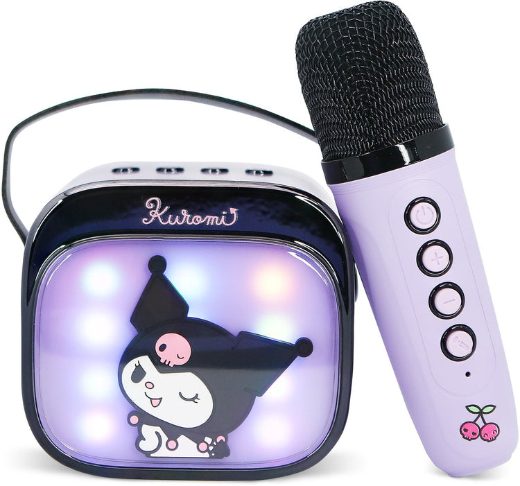 Otl technologies kuromi - set de karaoké pour enfants - microphone et haut-parleur sans fil - avec effets de lumière - distorsion de la voix