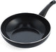 Poêle wok Bk brillant 28 cm - 3,7 l - revêtement antiadhésif sans PFA - poêle wok induction - poêle céramique - passe au four jusqu'à 230°c - poignées froides - sans couvercle - noir