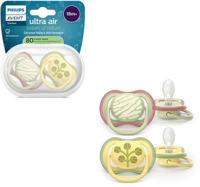 Philips avent ultra air – sucette respirante et légère (18 mois+) – 2 pièces - scf349 51